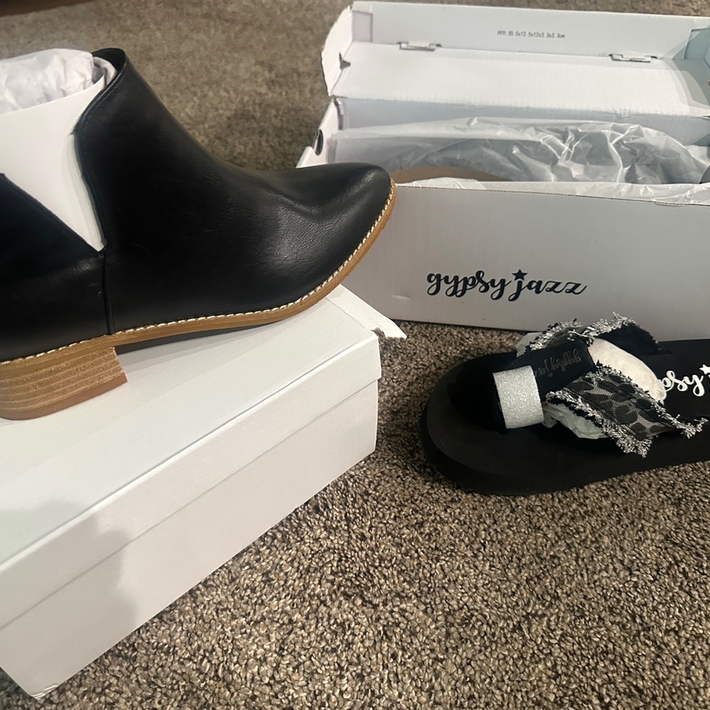 Flip flops and Ankle Boots